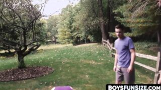 Adorable twink screwed inyourface sans protection by tall inked daddy