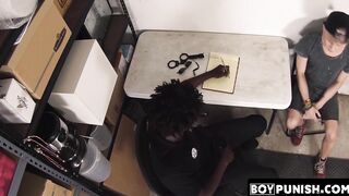 Suspect in a twink gets fucked raw after sucking on a big black cock
