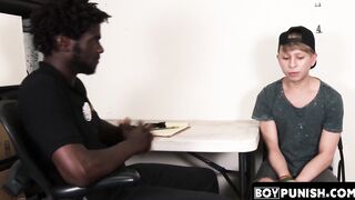 Suspect in a twink gets fucked raw after sucking on a big black cock