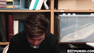 Young offender jumping on officers enormous black cocks