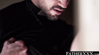 Strict twink draws off minister prior to riding him badtothebone