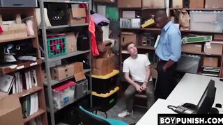 To punish himself the black officer gets some raw twink ass