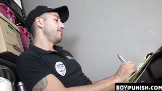 Officer Jace punishes Asian twink Gavin Winters virgin ass