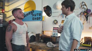 Bratty twink takes cock deep down his throat