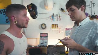 Bratty twink takes cock deep down his throat