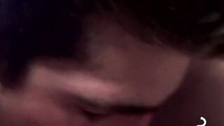 Smoking with my fratbro turns to cock sucking session