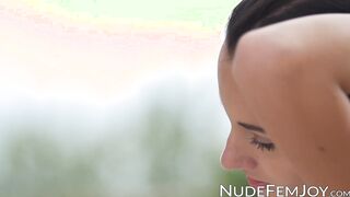 Kinky small tits hottie Sasha C strips in hot slow motion