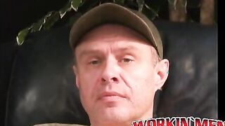 Mature amateur stroking it hard until he cums