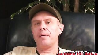 Mature amateur stroking it hard until he cums