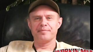Mature amateur stroking it hard until he cums