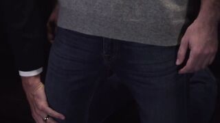Unusual twink groans during hot buttcentric play with large glass dildo