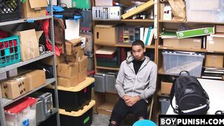 bareback screwed by horny officer is skinny black thief