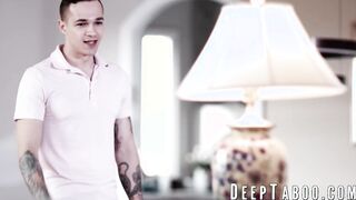 Bad bitch Annade Ville railed by filthy rich stepdad and son