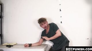 Twink perp was given a rough interracial beating