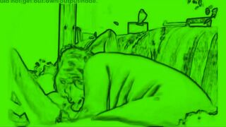 VERY HOT COCK SUCK IN GREEN SCREEN