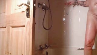 Talkative granny Charlee Summers gets naughty in the bathroom