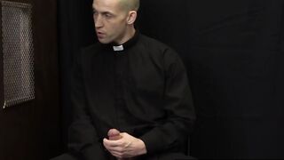 Horny strict twink deepthroats cleric before crude fucking