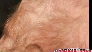 Mature stud with sexy mustache masturbating until he cums
