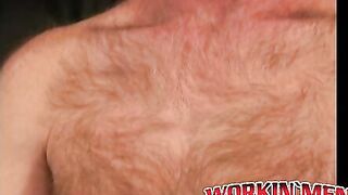 Mature stud with sexy mustache masturbating until he cums