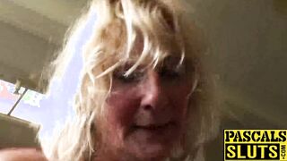Blonde granny Molly Maracas gets drilled while handcuffed