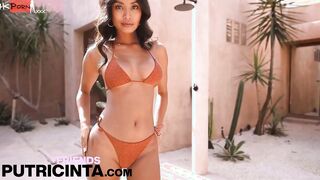 Sensual Putri Cinta Exposing Her Gloomy Round Jugs