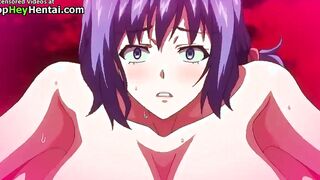 Amazing busty babe has passionate group sex