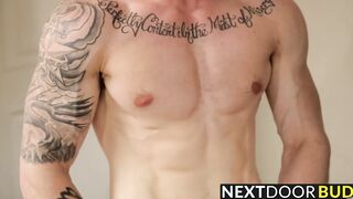 Sexy hunks Markie More and Addison Graham fucking hard