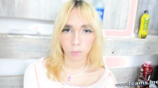 Playful Tranny Jerking Other Tranny's Cock