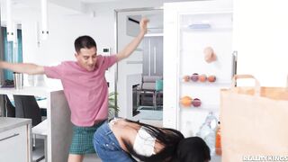 Prank my huge tits mom with the cock joke