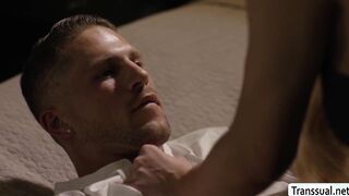 Hot TS Gracie Jane sucks and rides boyfriends dick