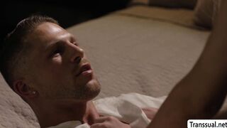 Hot TS Gracie Jane sucks and rides boyfriends dick
