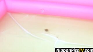 Perfect Japanese teenagers appreciate peeing contest