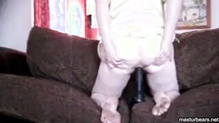 fucking my hairy twat and ass with flashlight