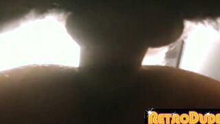 Solid stud gets his dick and areolas sucked on by doll
