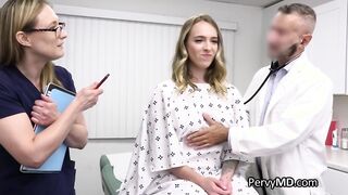 Testing surrogacy on doctors dick while nurse watches