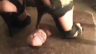 My balls totally crushed by stiletto heels