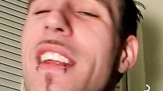 Releasing all my milky cum while burning my cigarettes