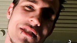 Releasing all my milky cum while burning my cigarettes