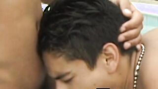 Four latino twinks enjoy an anal slamming and cock sucking