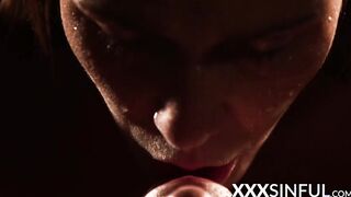 Busty lesbian babes moaning while pussy licking eachother