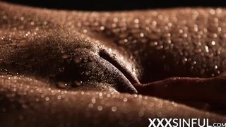 Busty lesbian babes moaning while pussy licking eachother