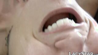 Lesbian GILF fiddles juicy pussy with her big titties