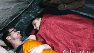 Austin Armstrong bareback fucked ass filled with cum in camp