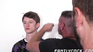 Twink joins family threesome as his stepdad raw drills him