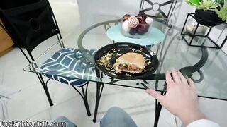 Milf Kali Roses tells stepson, ＂I know you saw me masturbating in the Shower