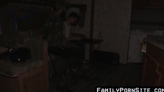Twink draws inked stepdad off prior to being pounded exposed