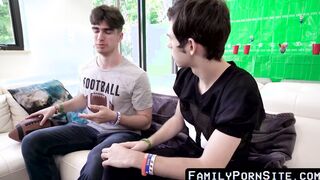 Following taboo rimming cute twink stepbrothers pound bareback
