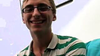 Amateur butt buddy plays around with his fat dick solo