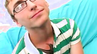 Amateur butt buddy plays around with his fat dick solo