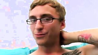 Amateur butt buddy plays around with his fat dick solo